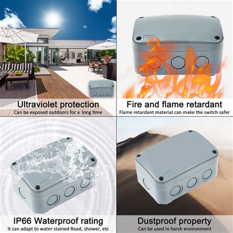 NineLeaf Outdoor Junction Box,IP66 Weatherproof Electrical 